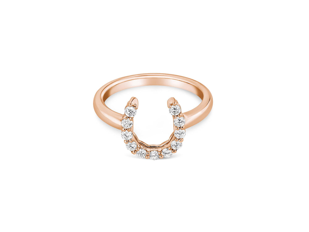 Large Lucky Horseshoe Diamond Ring