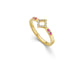 Whitney Center Stackable Ring Diamond and Pink Sapphire Ring