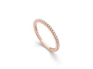 Thin Diamond Eternity Band- Rose Gold