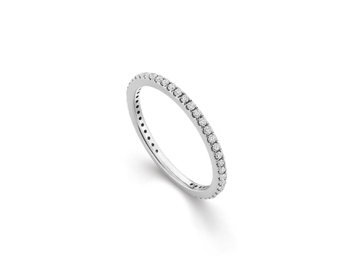 Thin Diamond Eternity Band- White Gold