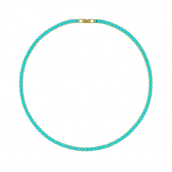 Tennis Necklace - Turquoise