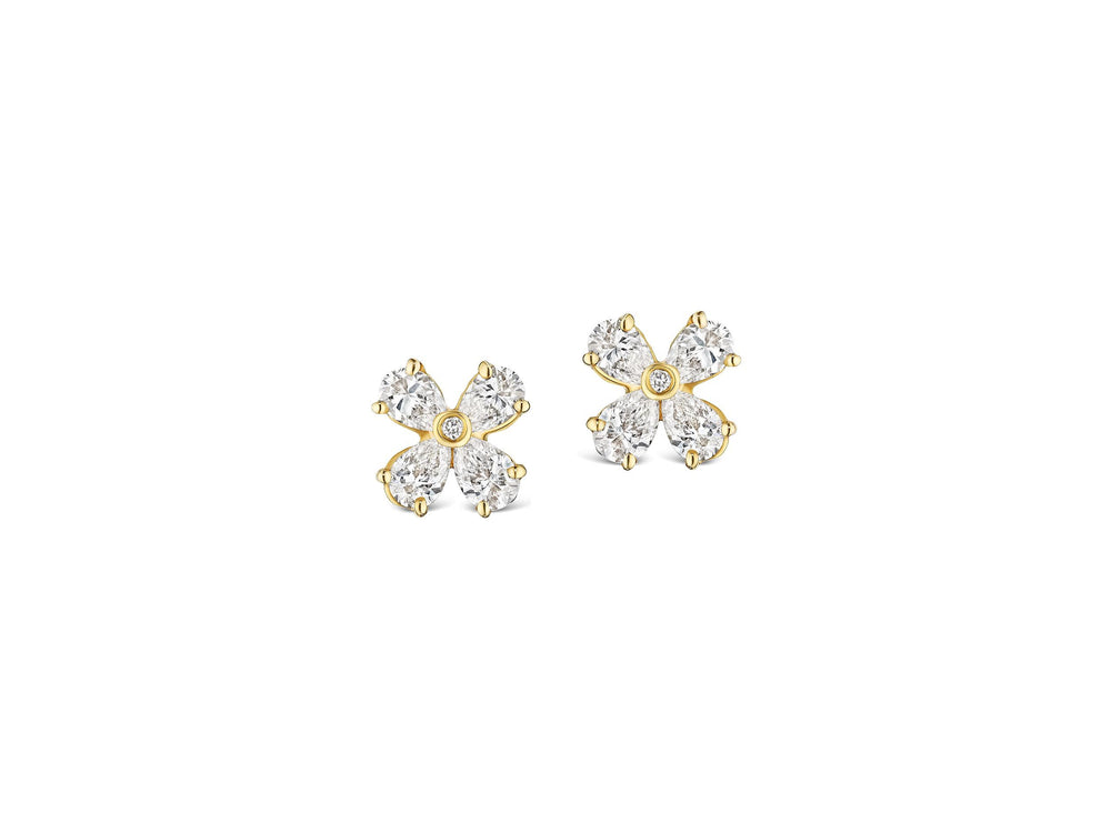 Diamond Clover Earrings