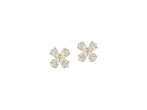 Diamond Clover Earrings