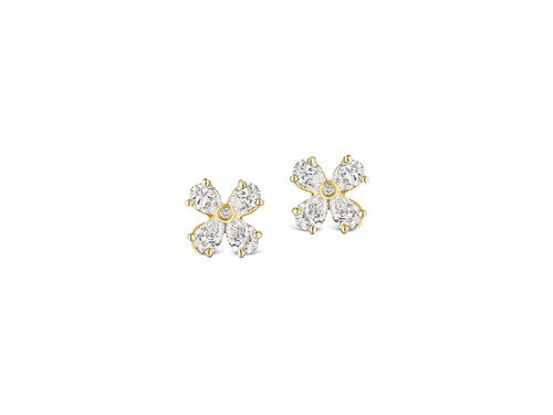 Diamond Clover Earrings