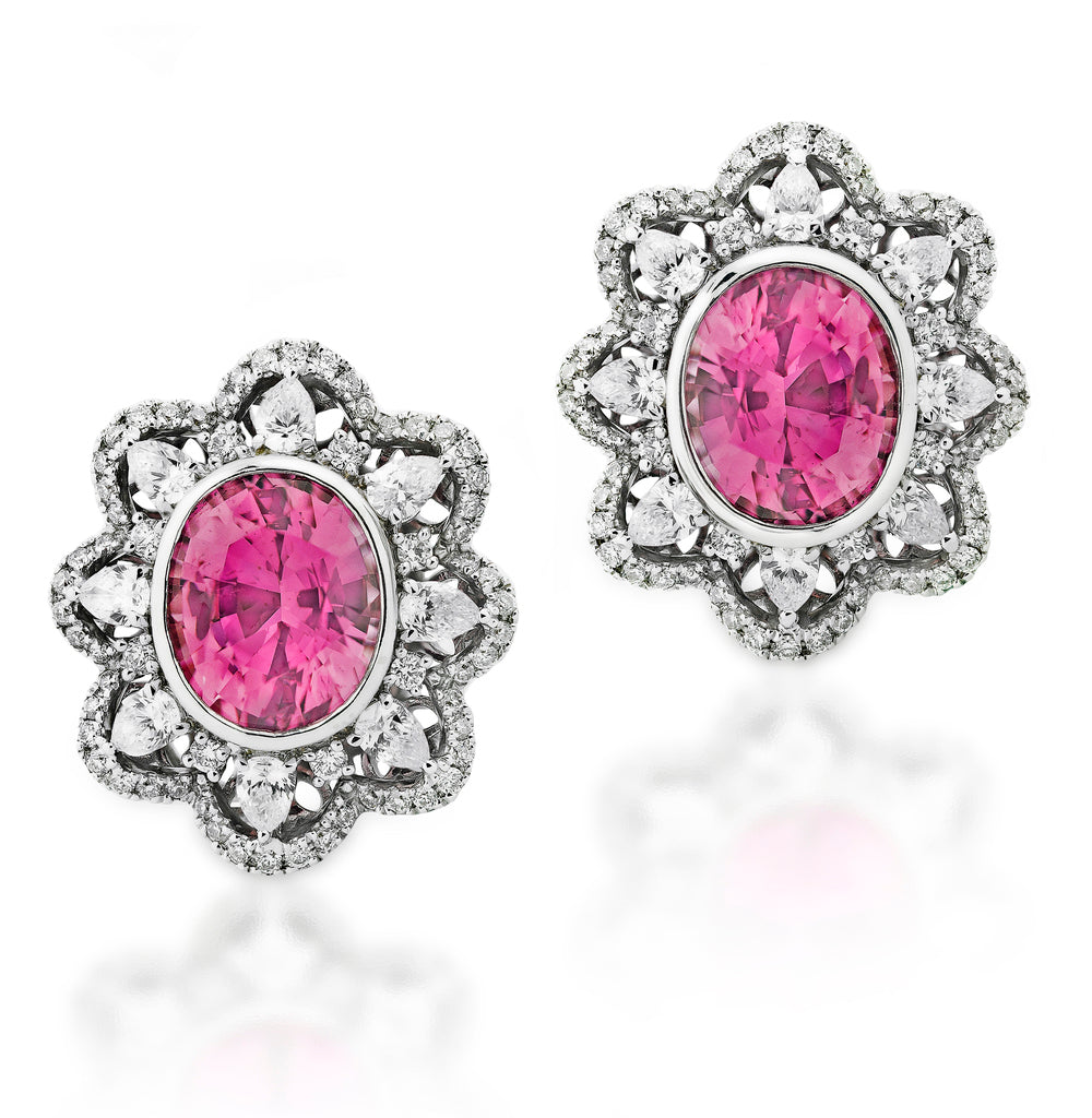 Rare Pink Spinel Earrings