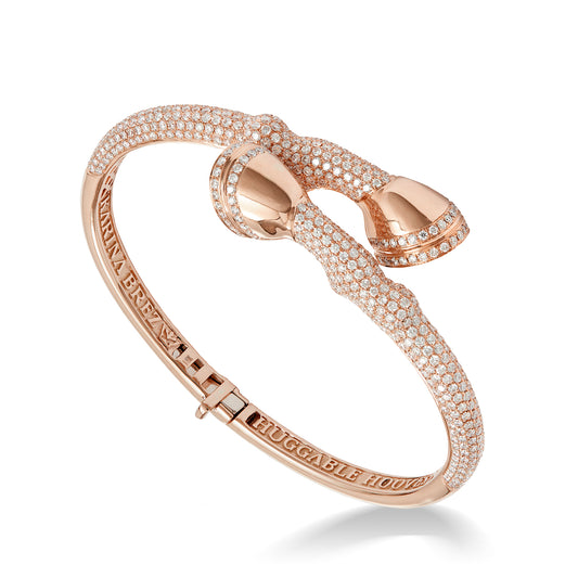 HERMES Clic Clac H Enamel Bracelet Pink | Luxity