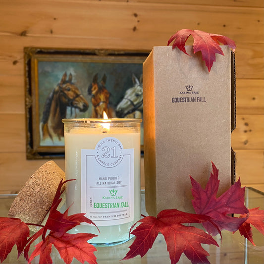 Equestrian Fall Candle
