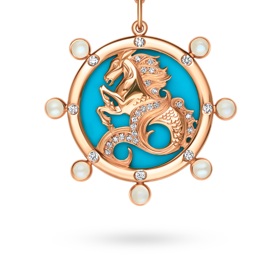 Horsea ™ - Under the Sea Turquoise Pendant