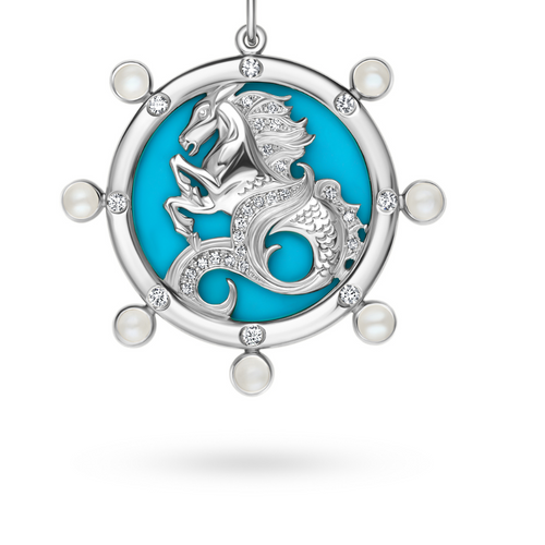 Horsea ™ - Under the Sea Turquoise Pendant