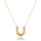 Confetti Horseshoe Necklace - Yellow Gold