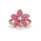 Zahara Pink Sapphire and Diamond Ring by Karina Brez