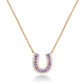 Amethyst and Diamond Horseshoe Necklace