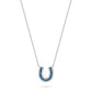 Lucky Horseshoe Necklace with Blue Sapphires