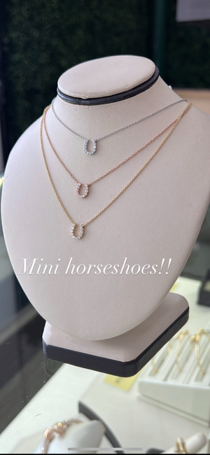 Mini Diamond Horseshoe Necklace