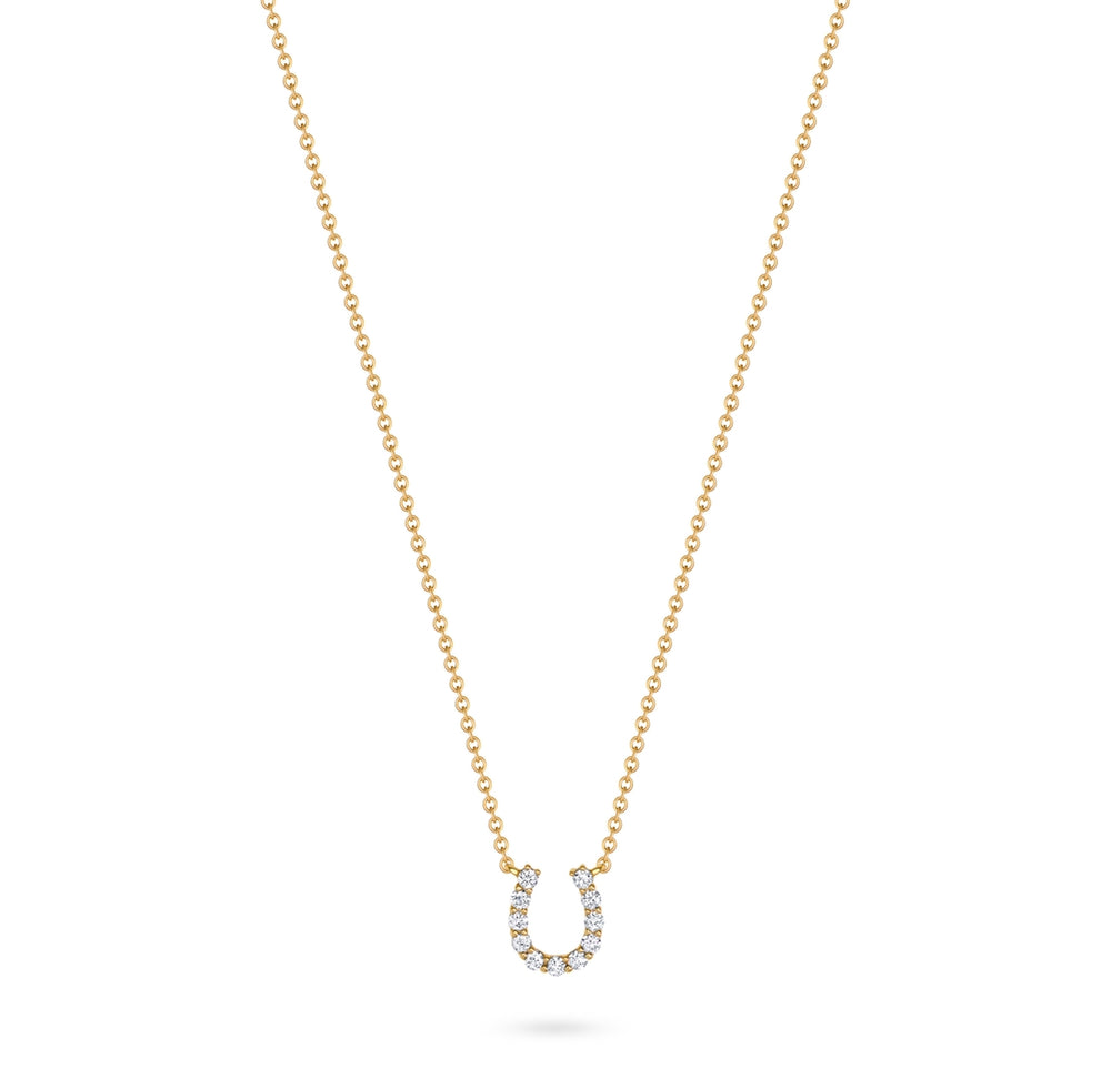 Mini Diamond Horseshoe Necklace