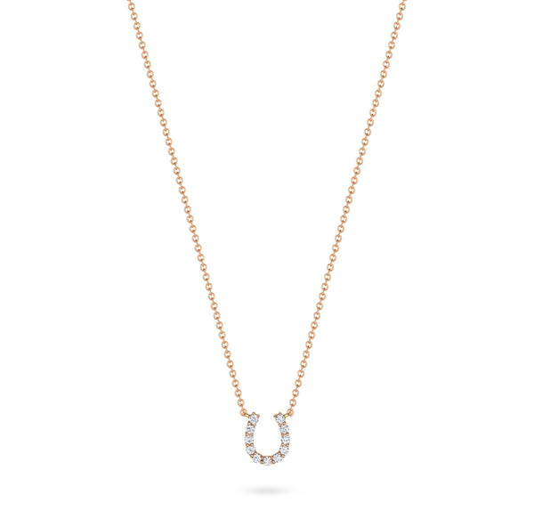 Mini Diamond Horseshoe Necklace