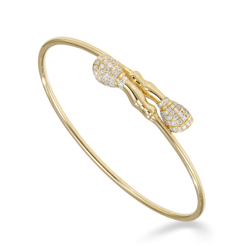 Pave Diamond Mini Huggable Hooves® Flex Bangle